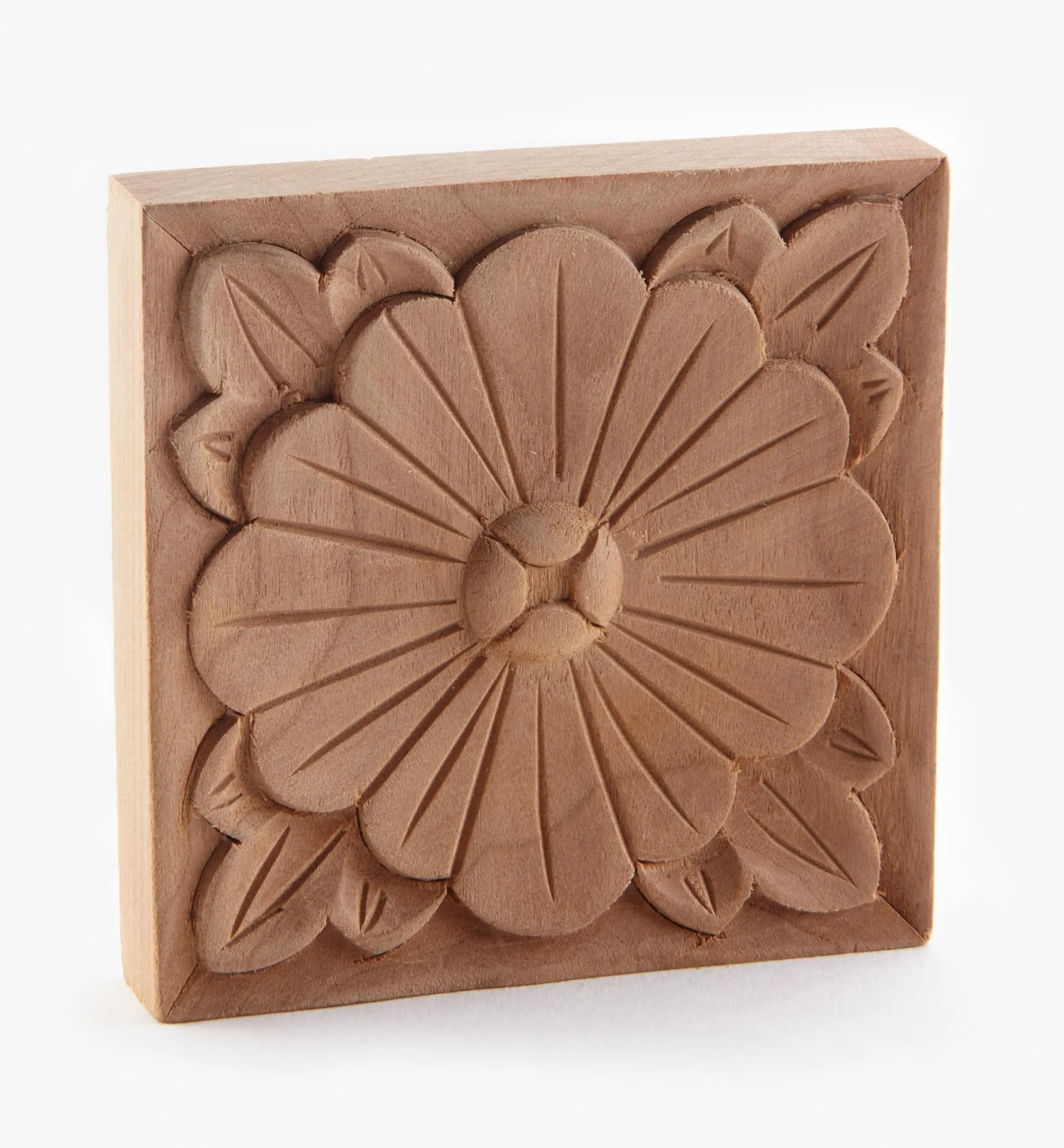 Lee Valley 2 3/4" Hand-Carved Square Appliqué