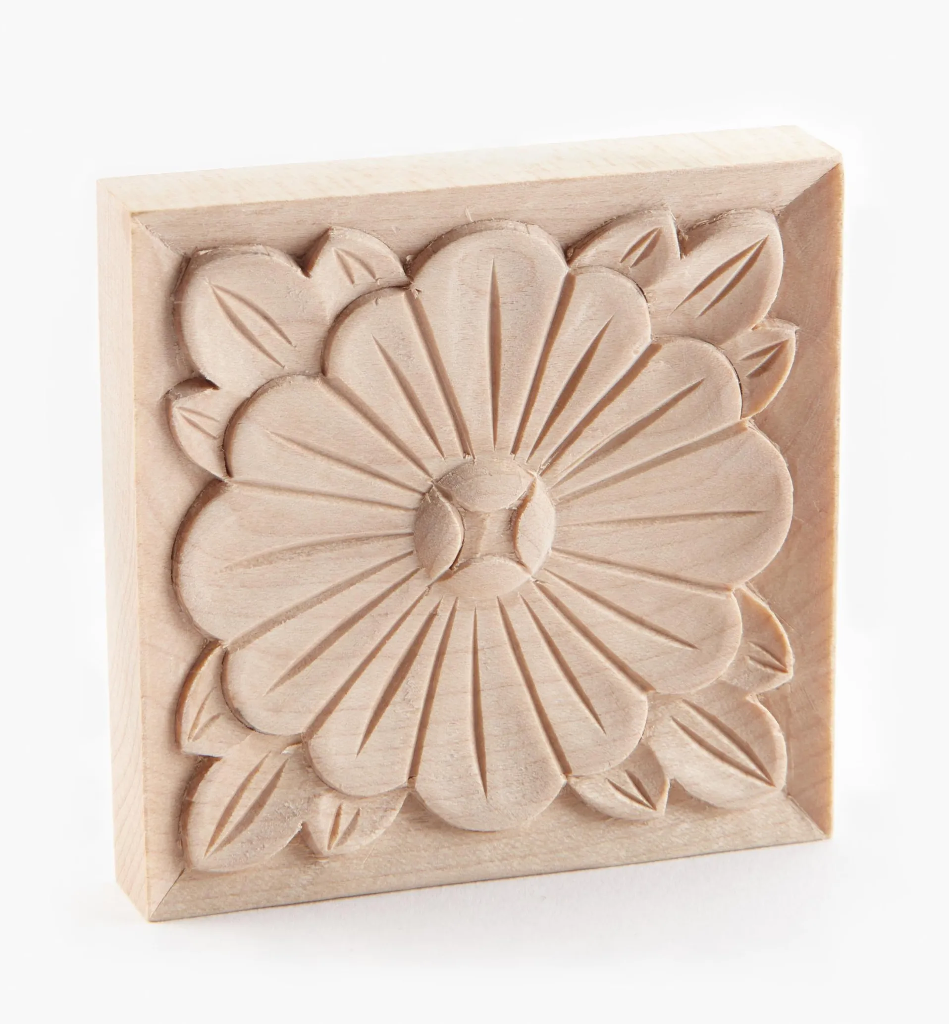 Lee Valley 2 3/4" Hand-Carved Square Appliqué