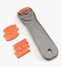 Lee Valley 6" Holder & 6 Orange Plastic Razor Blades