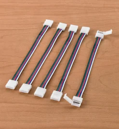 Lee Valley 6" Wire-Lead Connectors For RGB+W LED Tape Lights