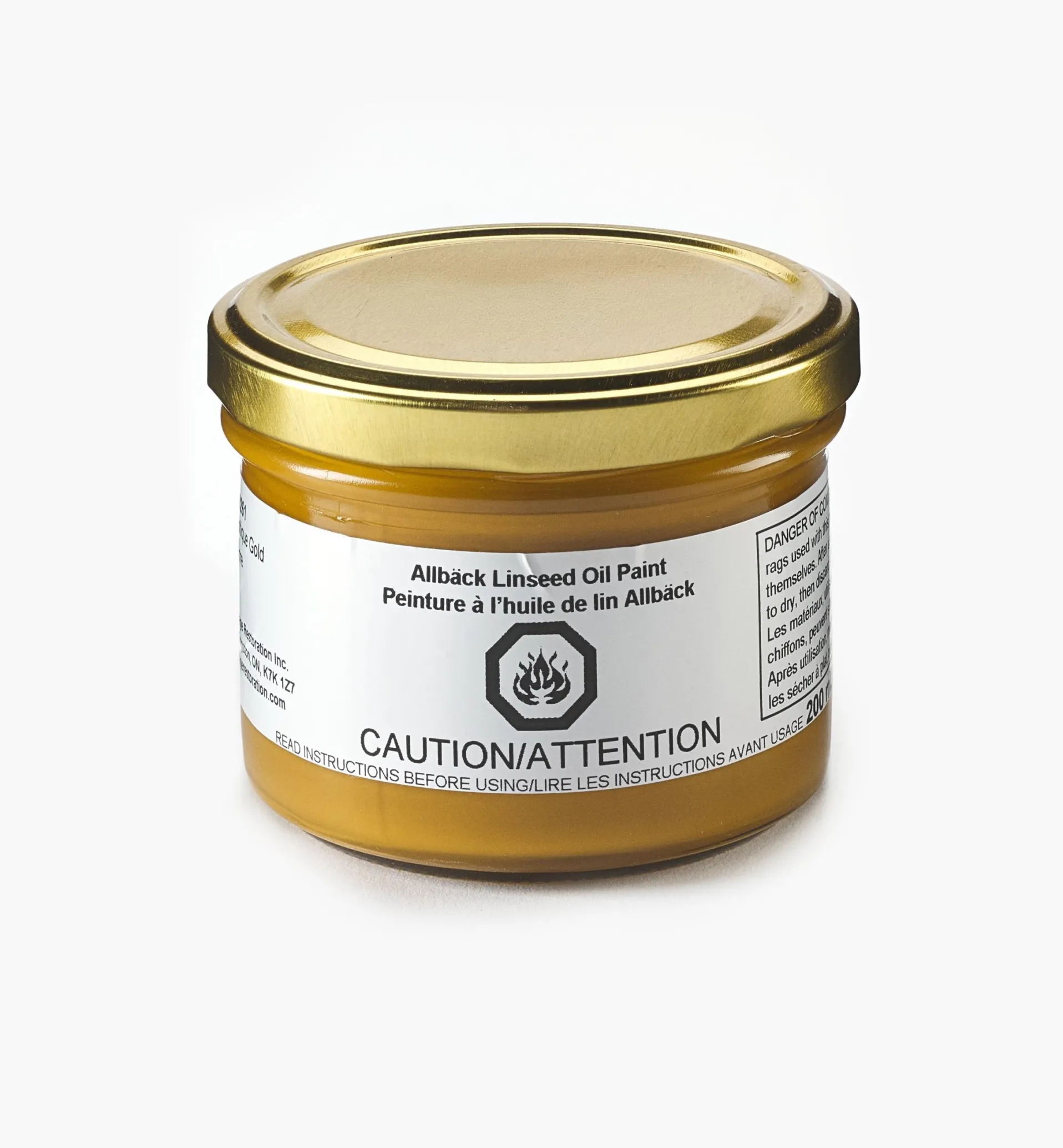 Lee Valley Allbäck Antique Gold Linseed Oil Paint