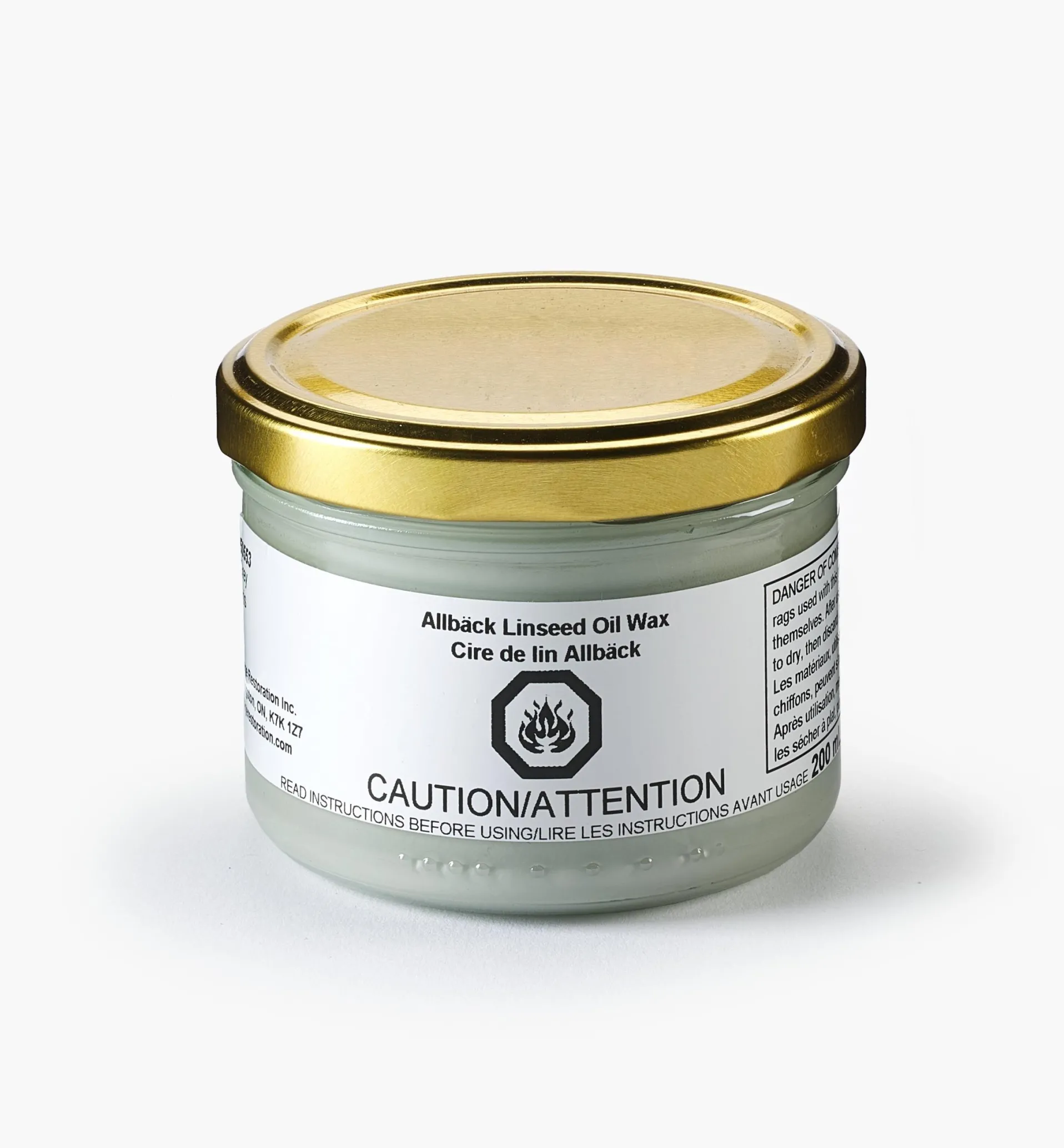 Lee Valley Allbäck Gray Linseed Oil Wax