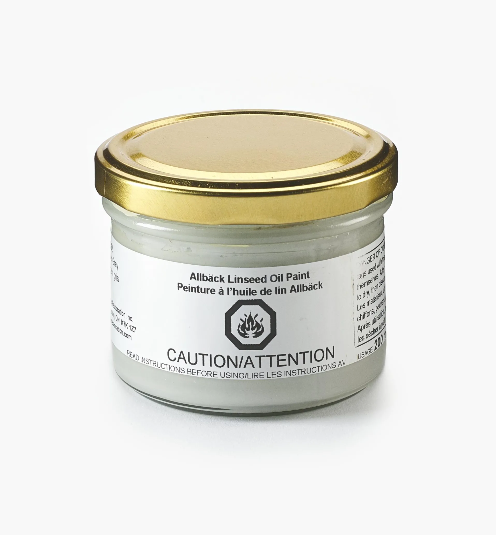 Lee Valley Allbäck Silver Gray Linseed Oil Paint