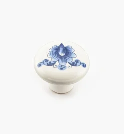 Lee Valley Blue Floral Ceramic Knobs