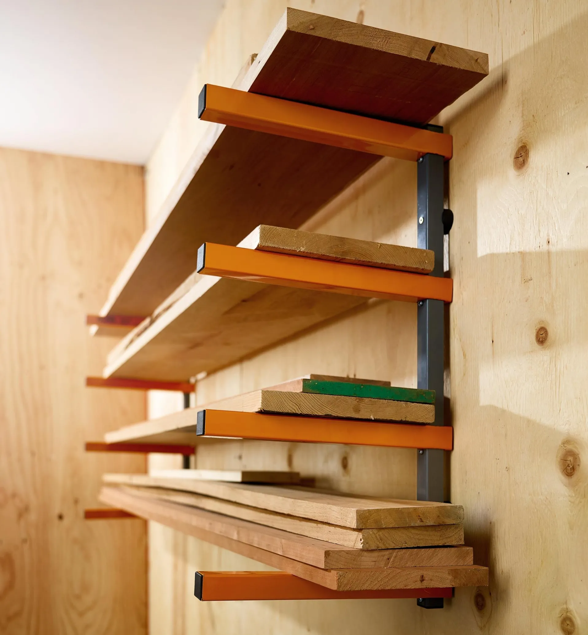 Lee Valley Bora Four-Shelf Lumber Rack