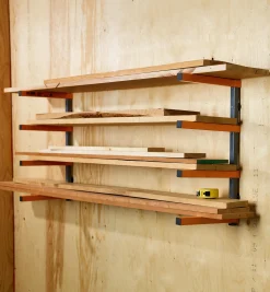 Lee Valley Bora Four-Shelf Lumber Rack
