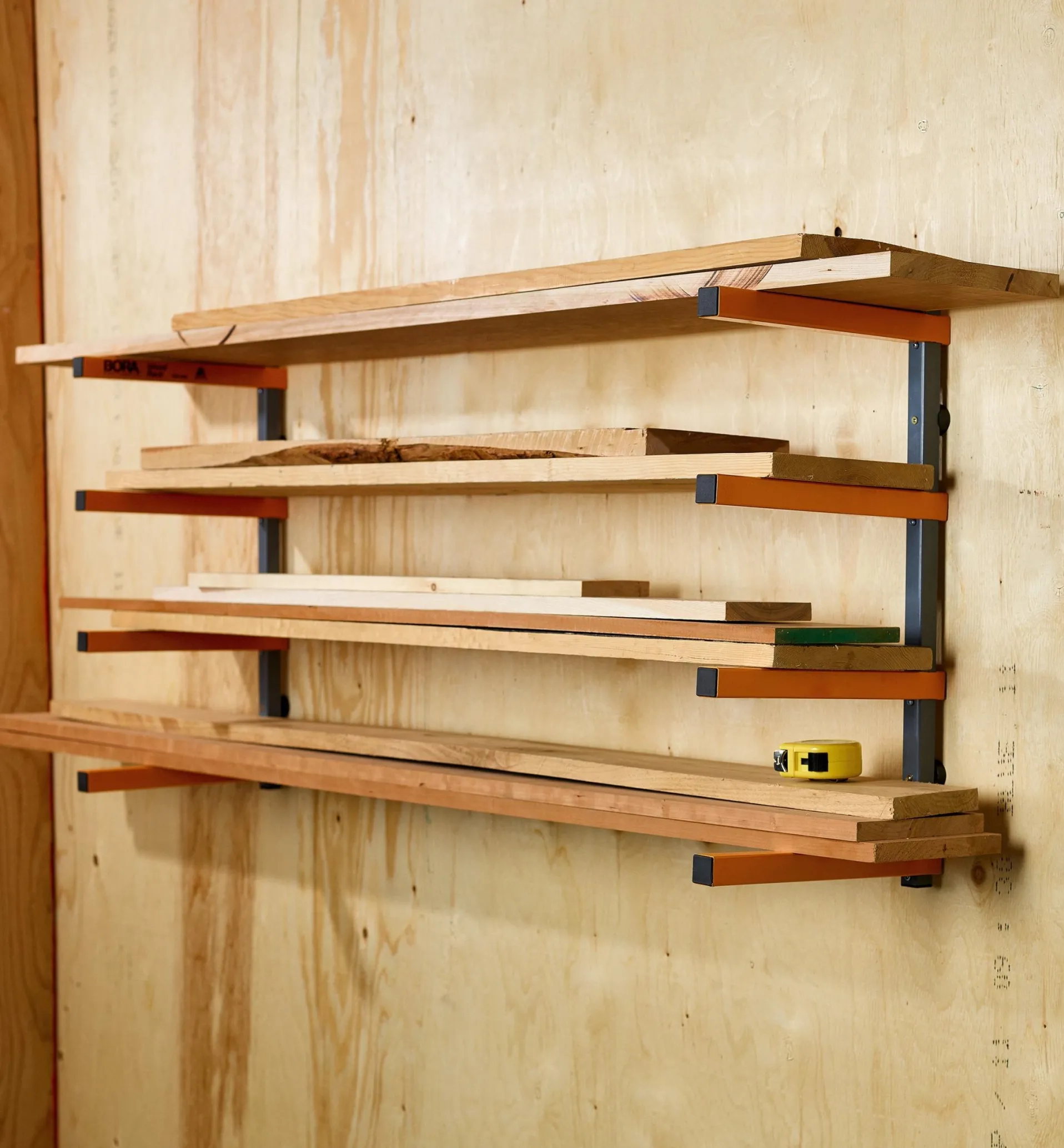Lee Valley Bora Four-Shelf Lumber Rack