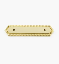 Lee Valley Brass Rope-Edge Handle Escutcheons