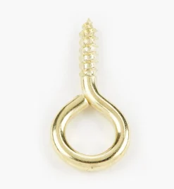 Lee Valley Brass-Plated Screw Eyes