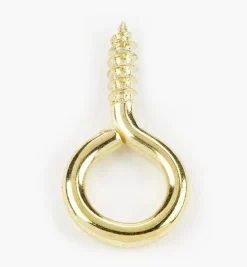 Lee Valley Brass-Plated Screw Eyes