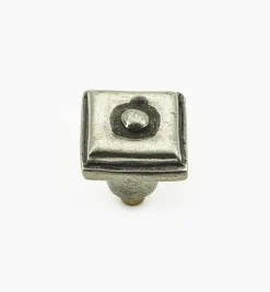 Lee Valley Bright Pewter Square Knobs
