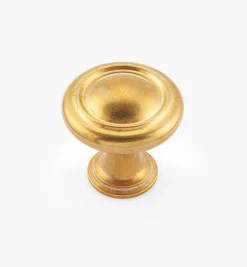 Lee Valley Brusso Brass Ringed Knob