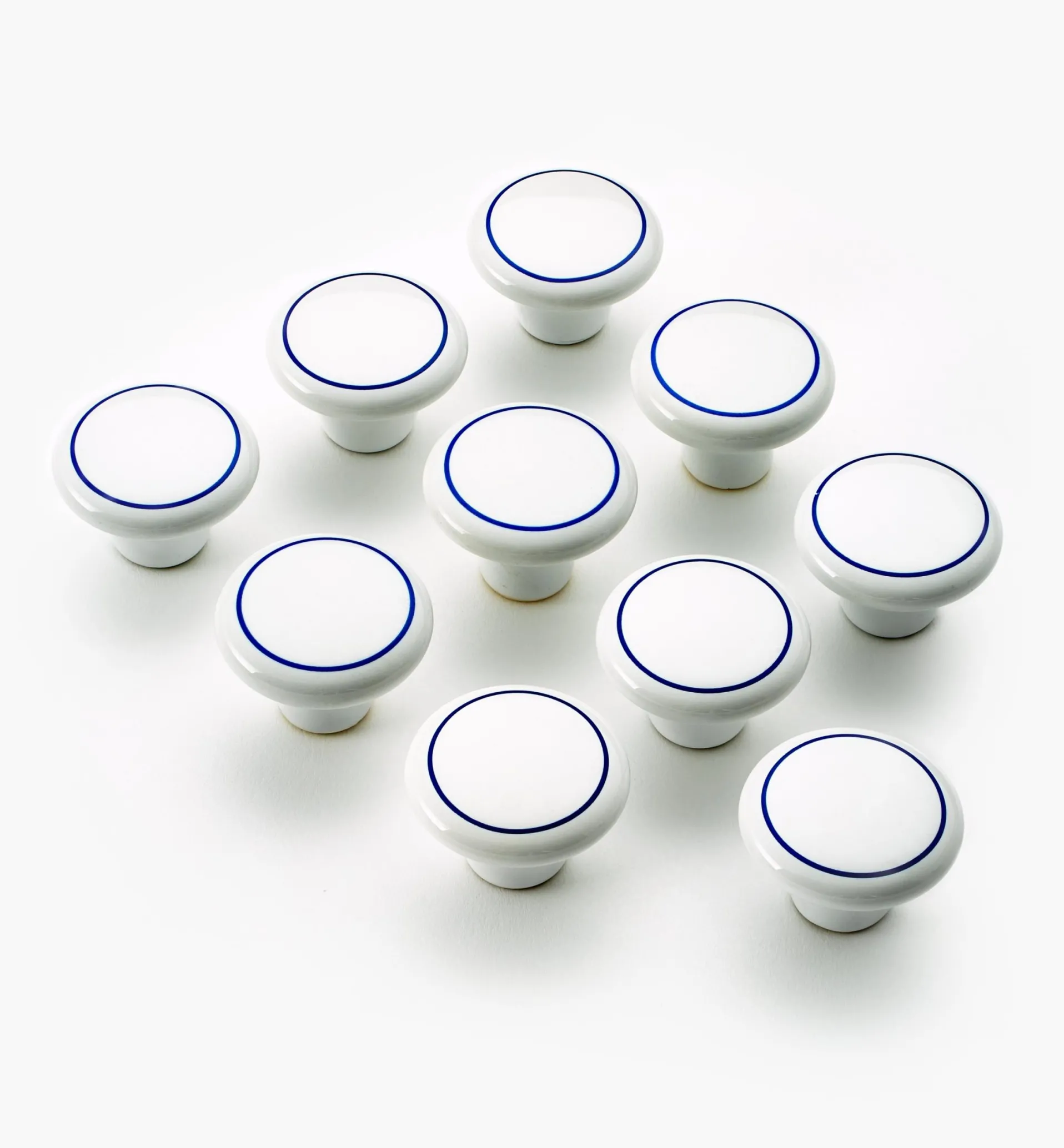 Lee Valley Ceramic Blue Ring Knob