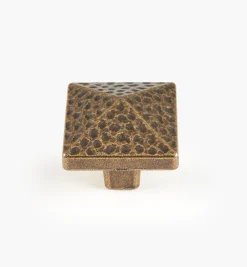 Lee Valley Die-Cast "Forged" Square Knobs