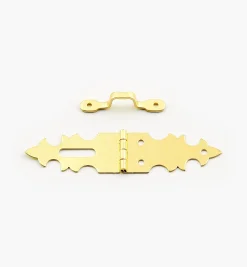 Lee Valley Fancy Narrow Brass Box Hasps