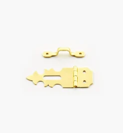 Lee Valley Fancy Narrow Brass Box Hasps