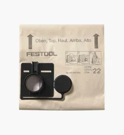 Lee Valley Filter Bags For Festool CT 22 E & CT 33 E Mobile Dust Extractors