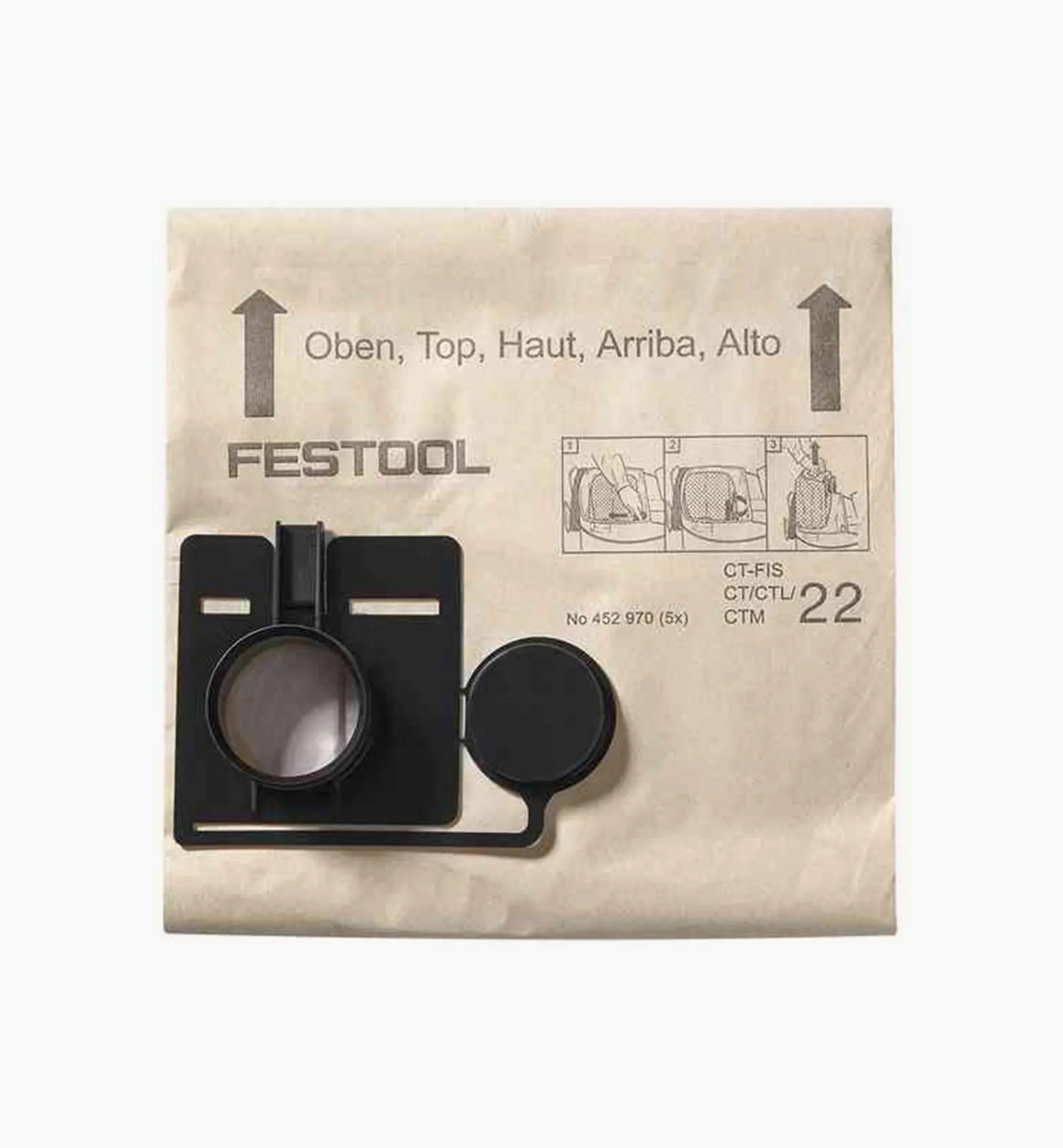 Lee Valley Filter Bags For Festool CT 22 E & CT 33 E Mobile Dust Extractors