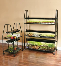 Lee Valley Floralight T5 LED Full-Spectrum Multi-Tier Grow-Light Stands