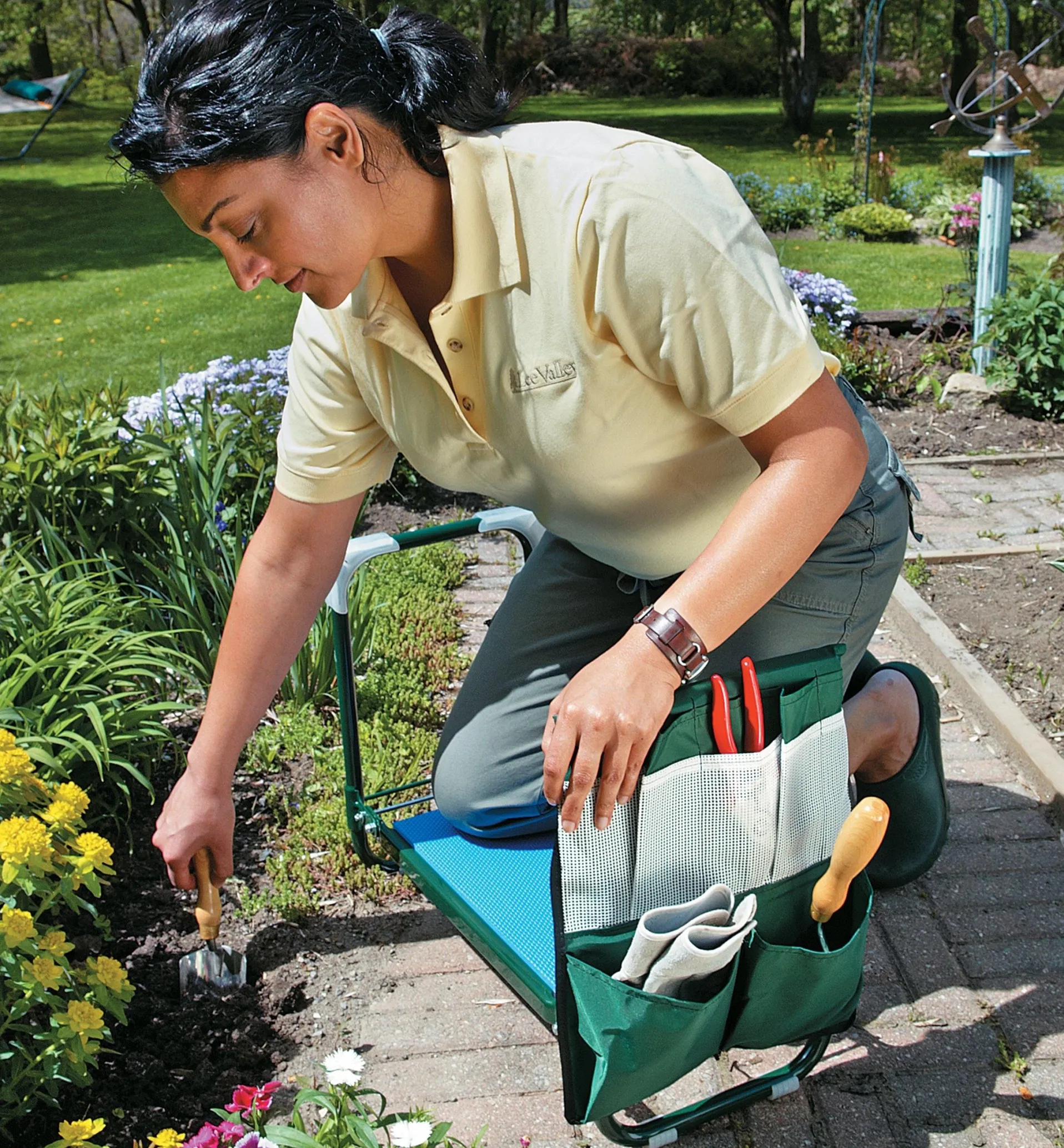 Lee Valley Folding Kneeler Stool & Tool Holder Set