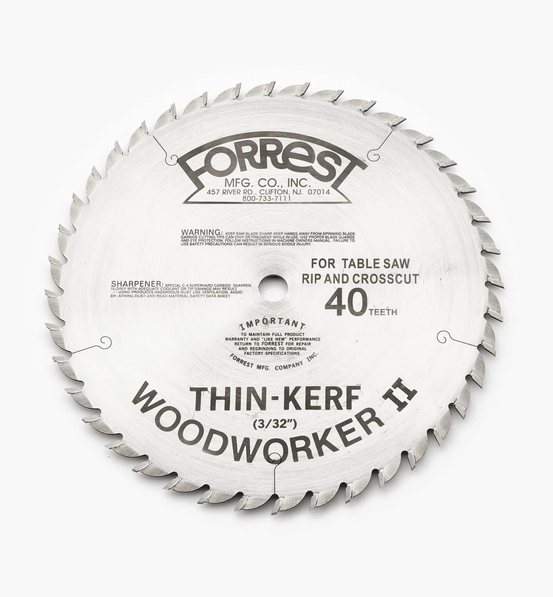 Lee Valley Forrest Woodworker Blades