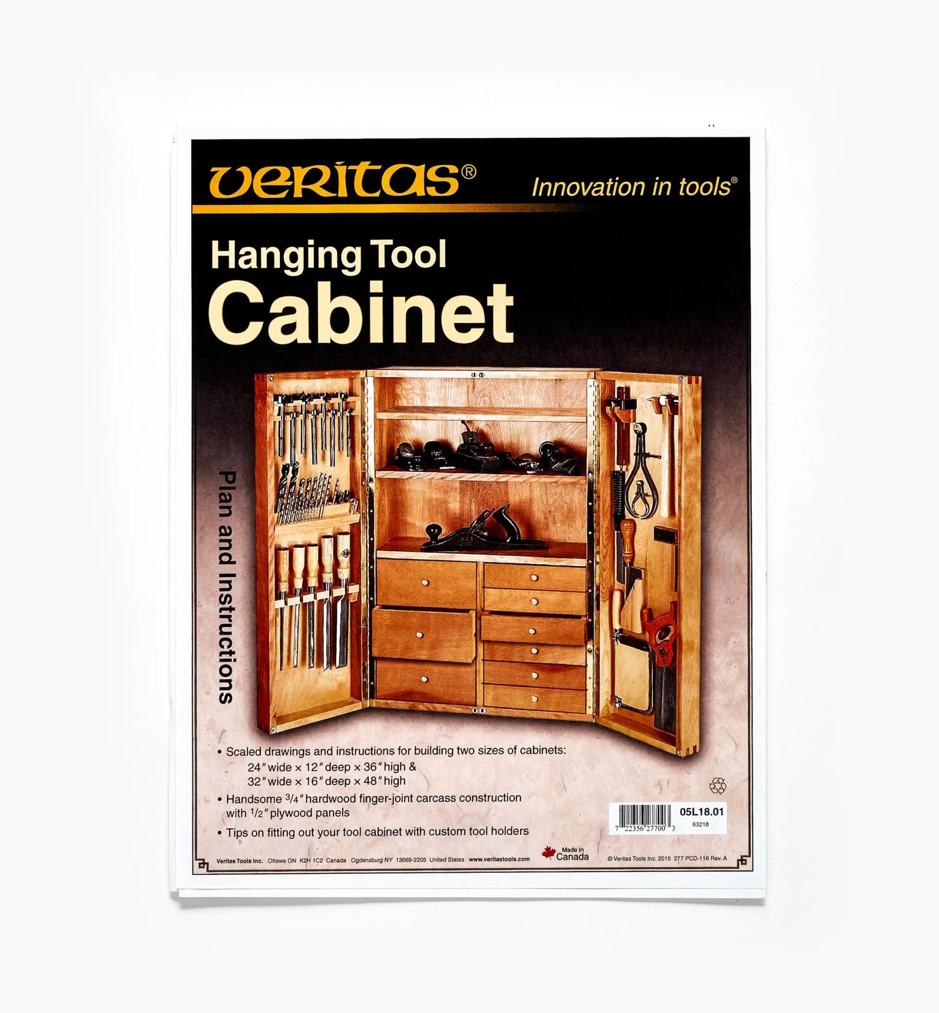 Lee Valley Hanging Tool Cabinet Plan