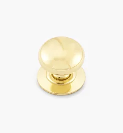 Lee Valley Hollow Brass Knobs With Escutcheons