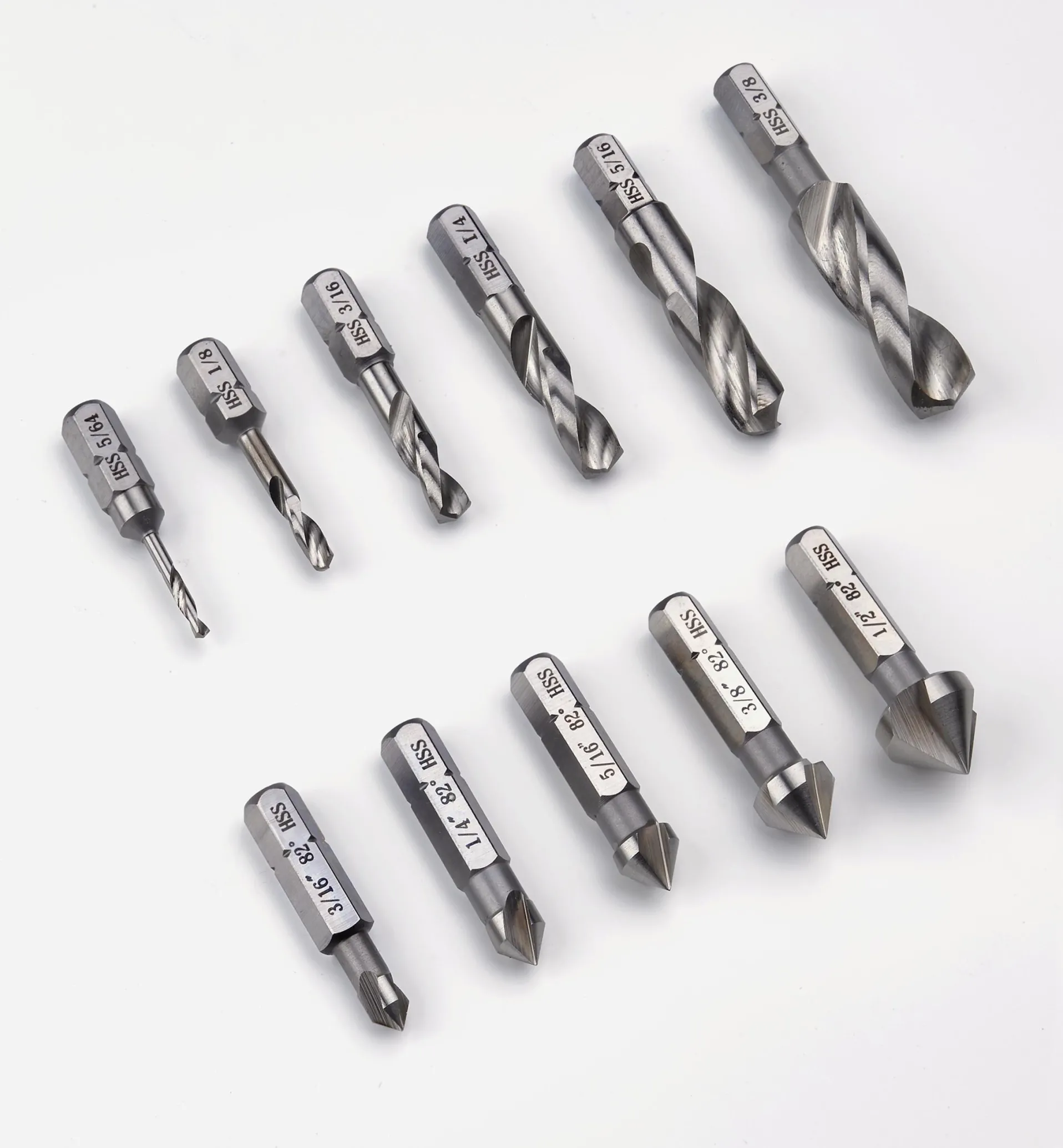 Lee Valley HSS Twist Bit & Countersink Set