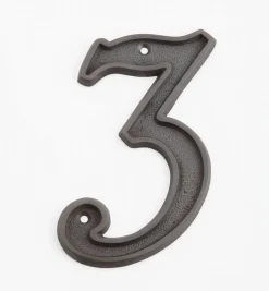 Lee Valley Italic Cast Brass House Numbers