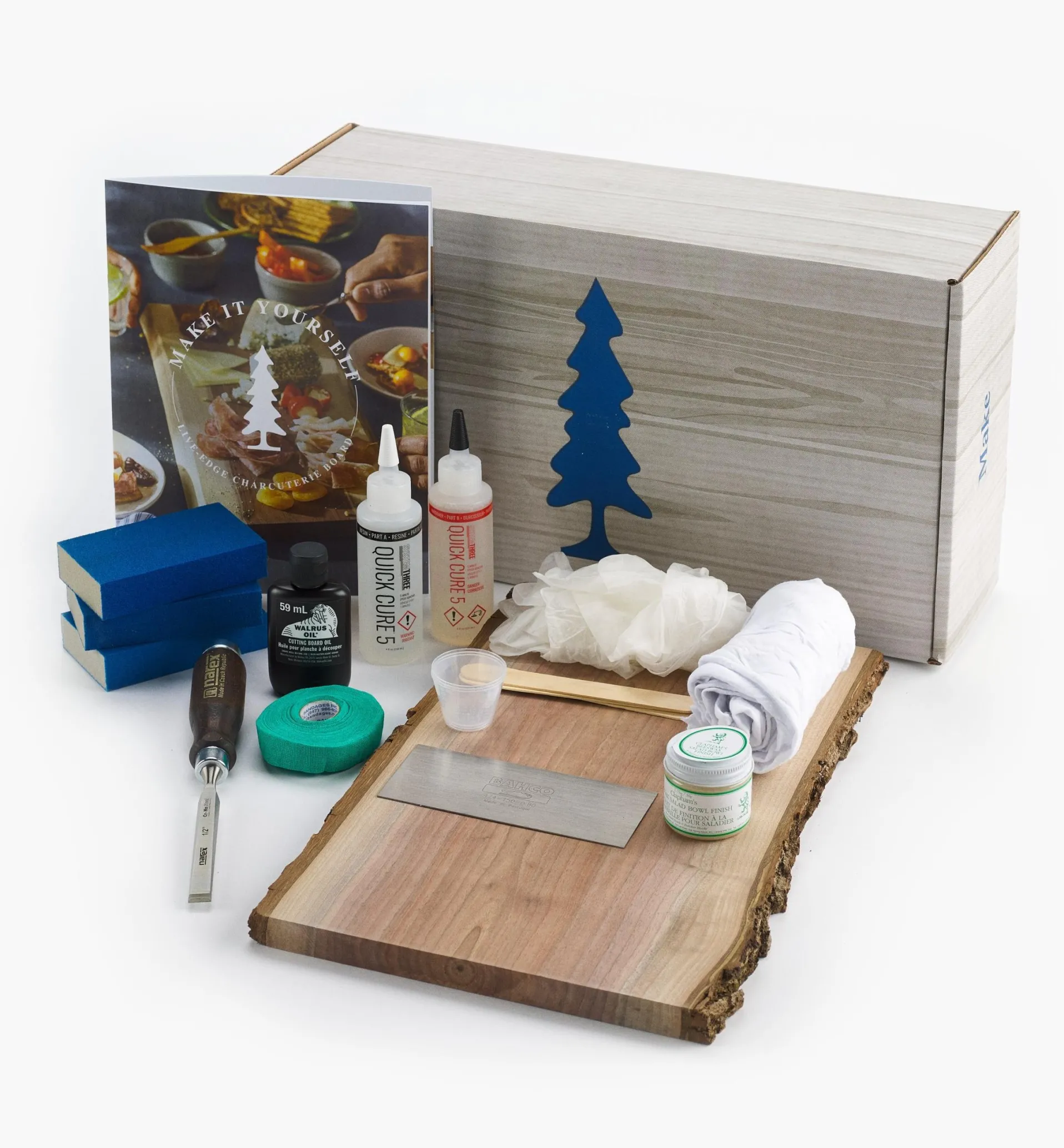 Lee Valley Make It Yourself Live-Edge Charcuterie Board Kit