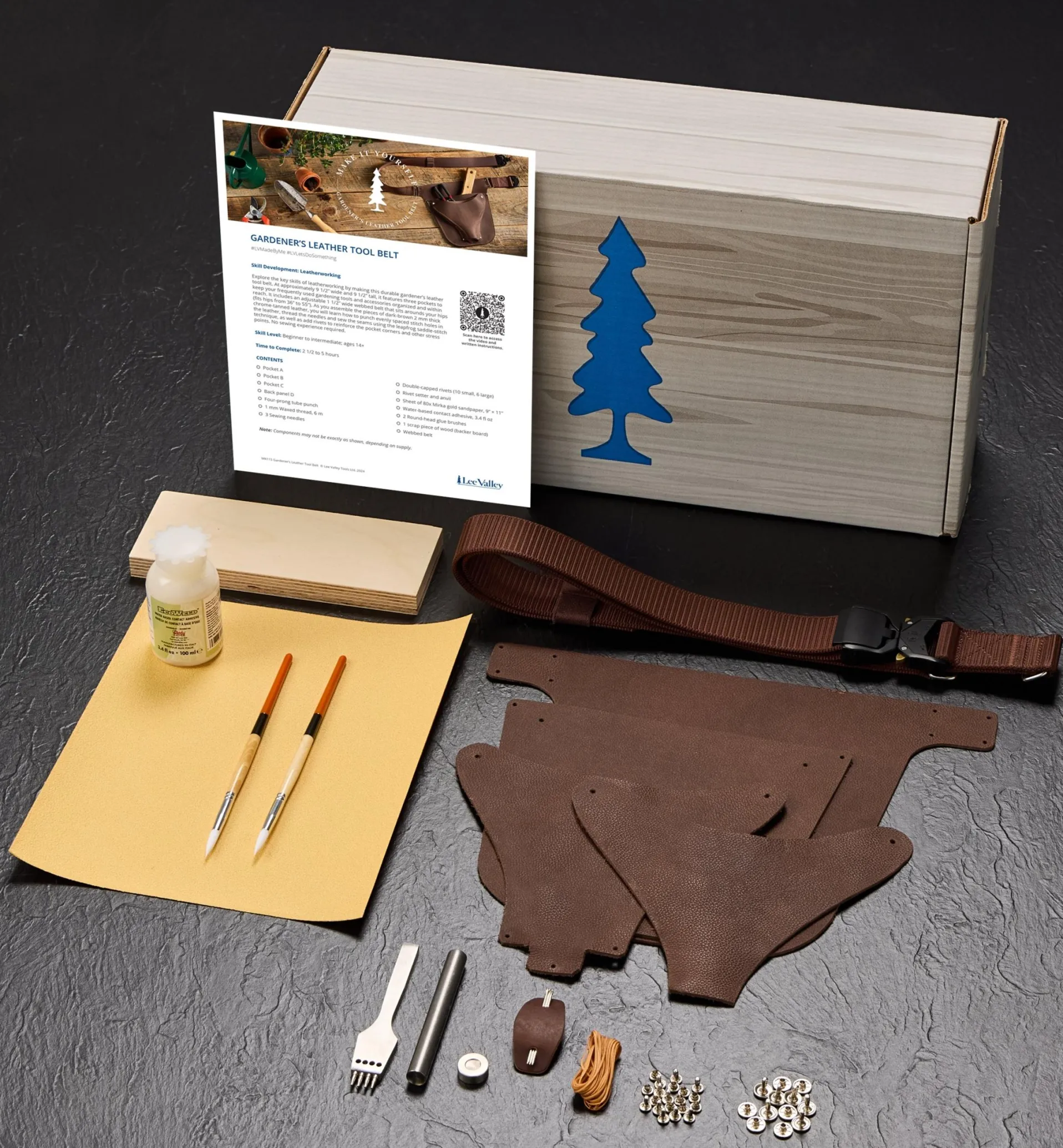 Lee Valley Make It Yourself Gardener's Leather Tool Belt Kit