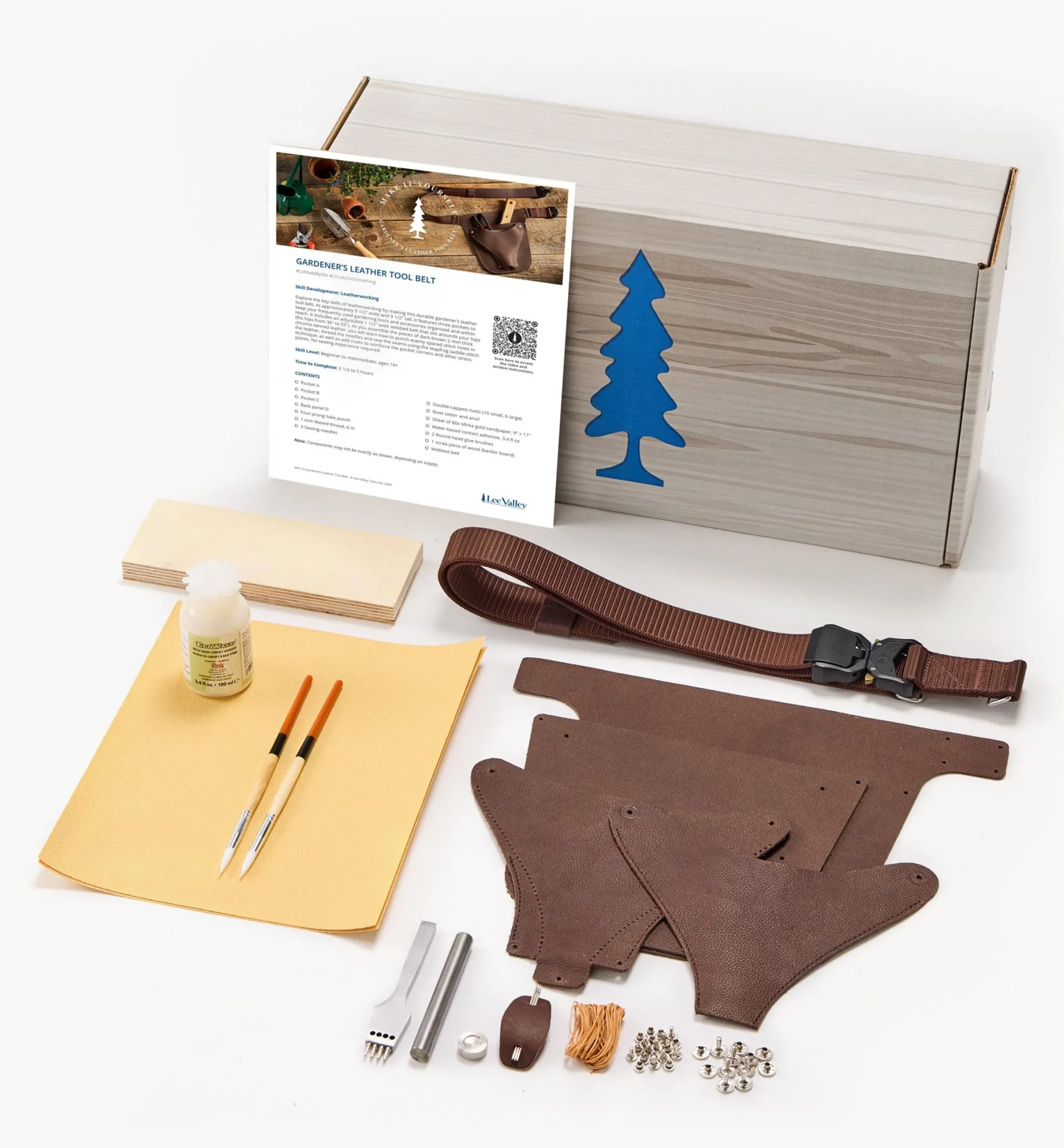 Lee Valley Make It Yourself Gardener's Leather Tool Belt Kit