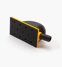 Lee Valley Mirka Yellow Grip Faced 13-Hole Hand-Sanding Vacuum Block (70mm × 125mm)