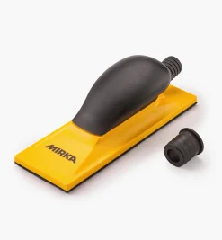 Lee Valley Mirka Yellow Grip Faced 22-Hole Hand-Sanding Vacuum Block (70mm × 198mm)