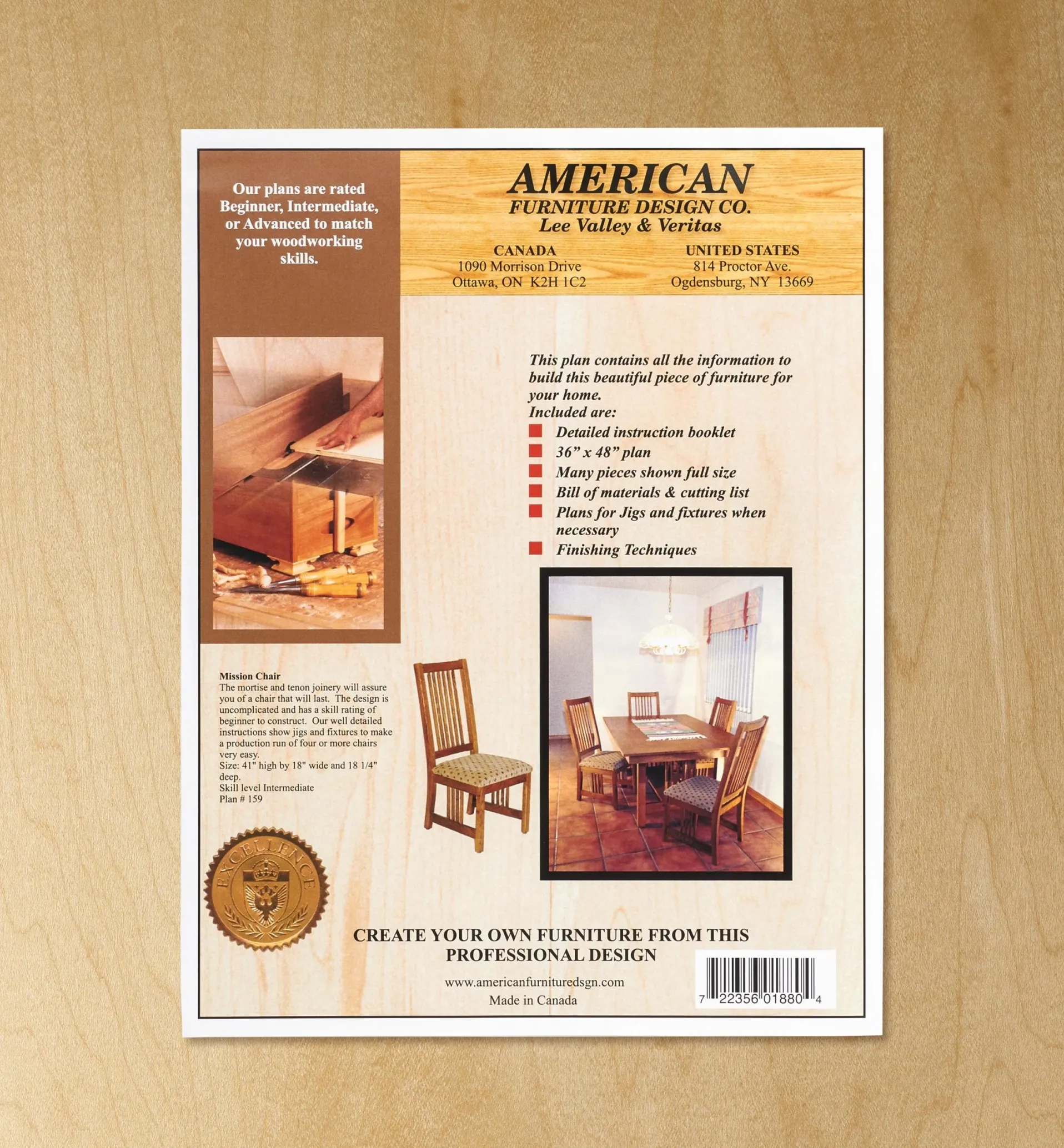 Lee Valley Mission Chair Plan