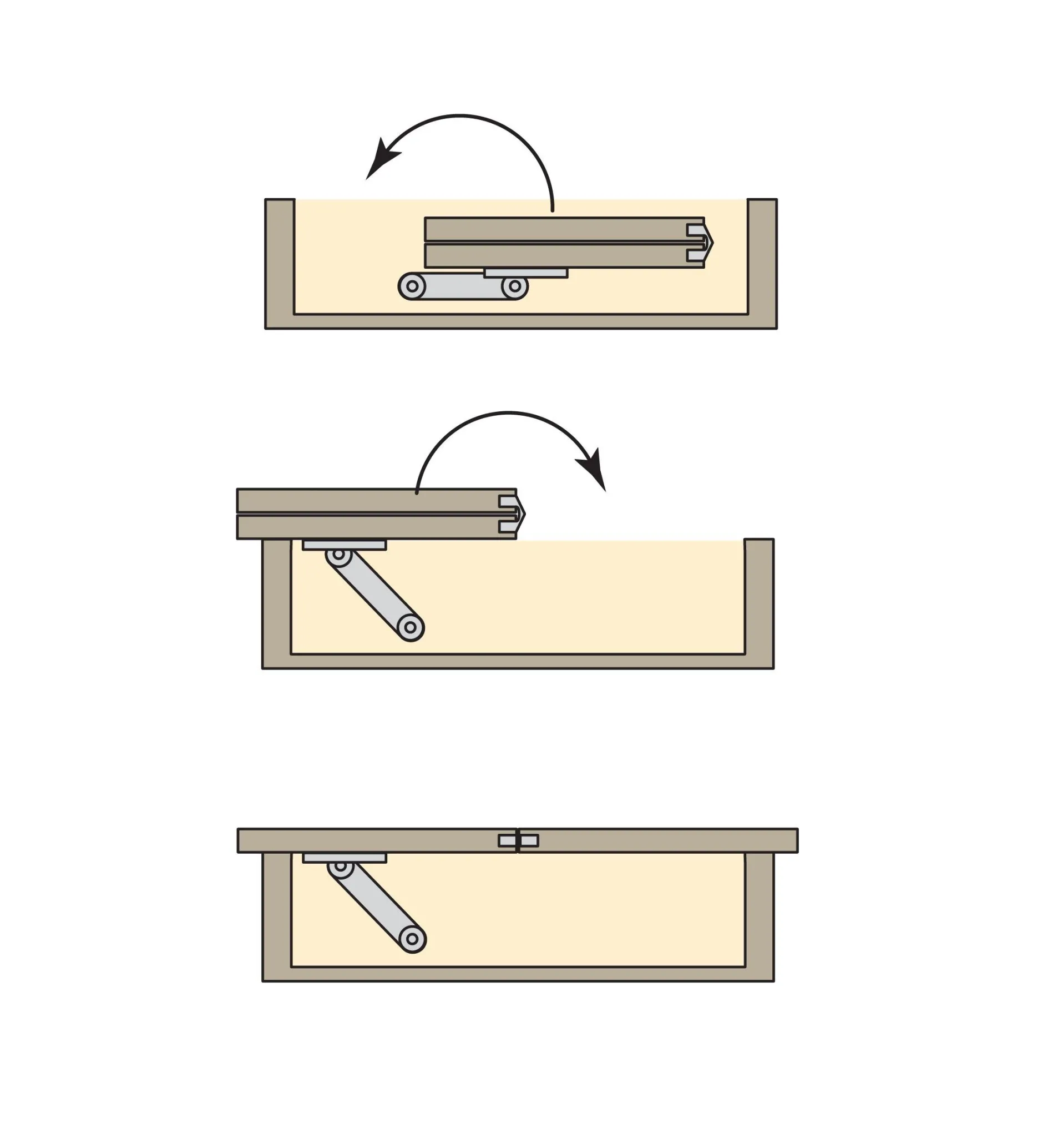 Lee Valley Offset-Bar Leaf-Mount Mechanism