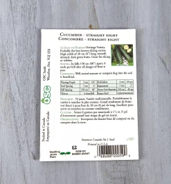 Lee Valley OSC Cucumber Seed Packets