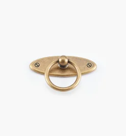 Lee Valley Oval Plate Ring Pull With Escutcheon