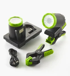 Lee Valley Pair Of Rechargeable Clip Lights