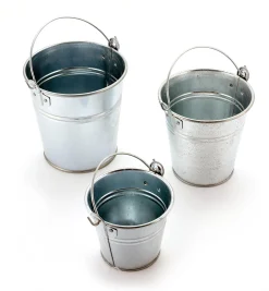 Lee Valley 3-Pc. Galvanized Pail Set