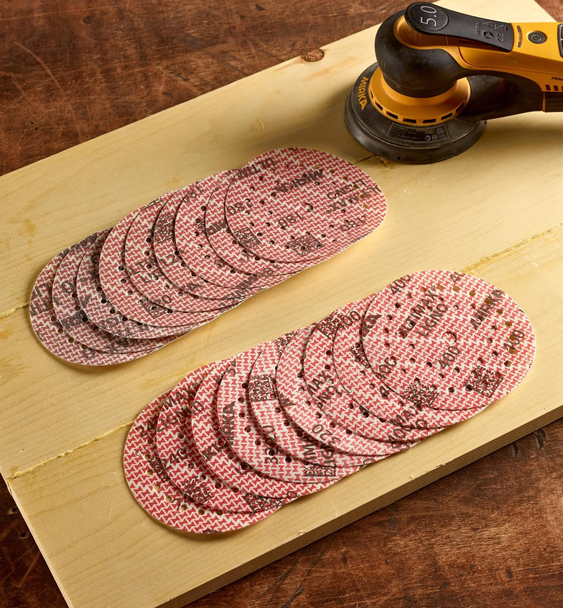 Lee Valley 18-Pc. Sample Pack Of 5" Mirka Ultimax Ligno Grip Discs