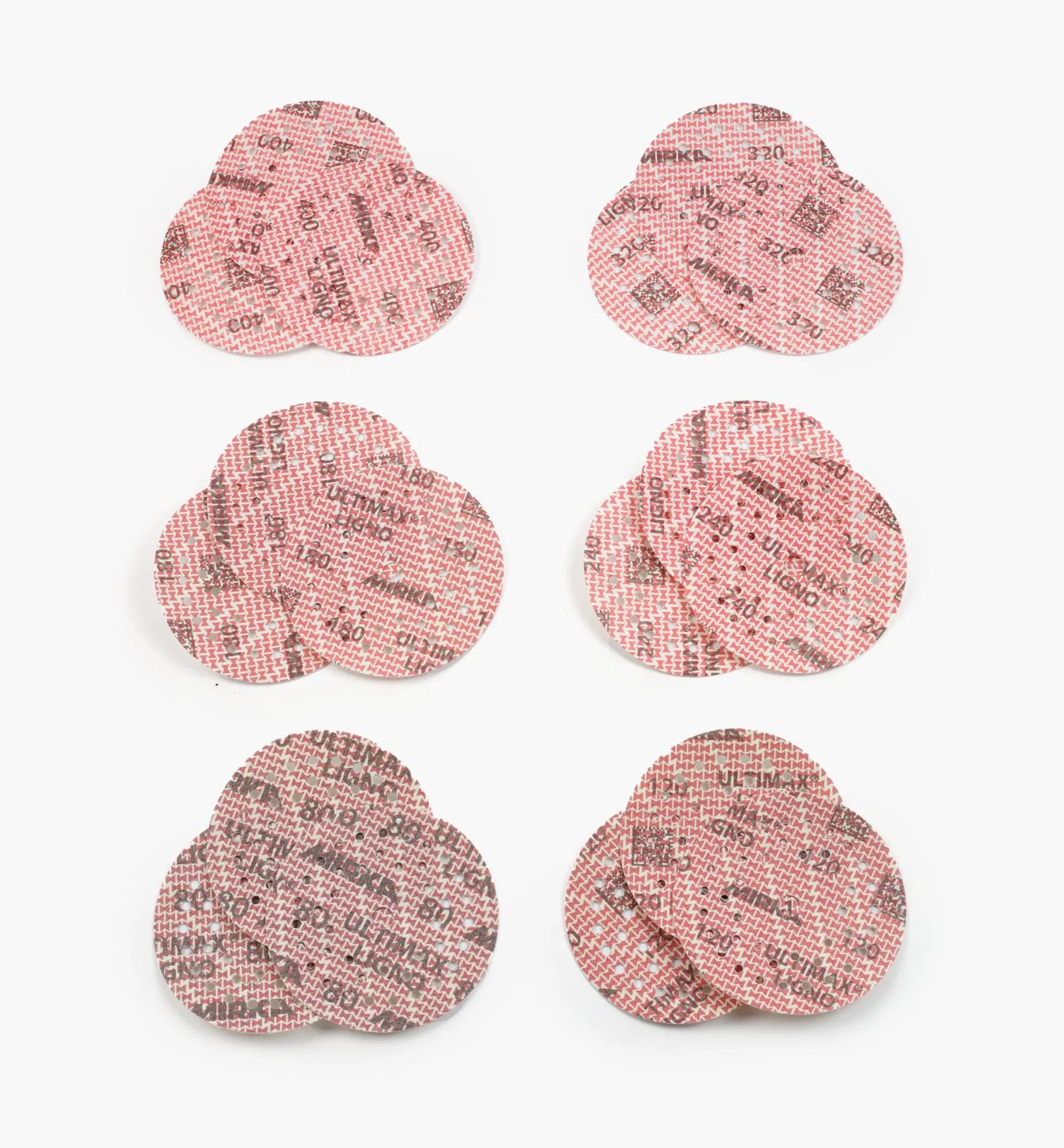 Lee Valley 18-Pc. Sample Pack Of 5" Mirka Ultimax Ligno Grip Discs