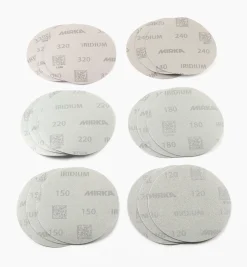 Lee Valley 18-Pc. Sample Pack Of Mirka 5" No-Hole Iridium Grip Discs