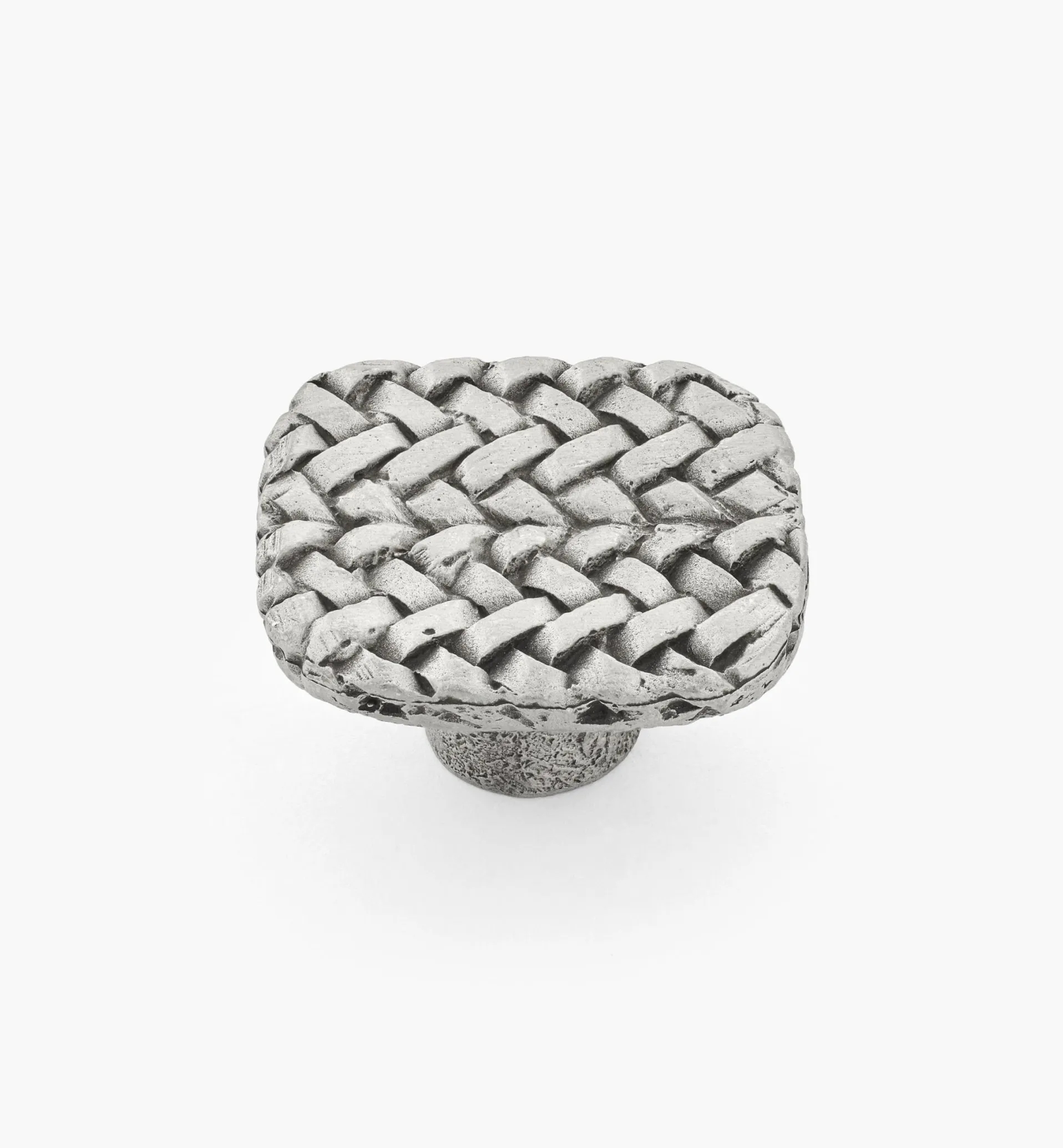 Lee Valley Pewter Herringbone Weave Knob