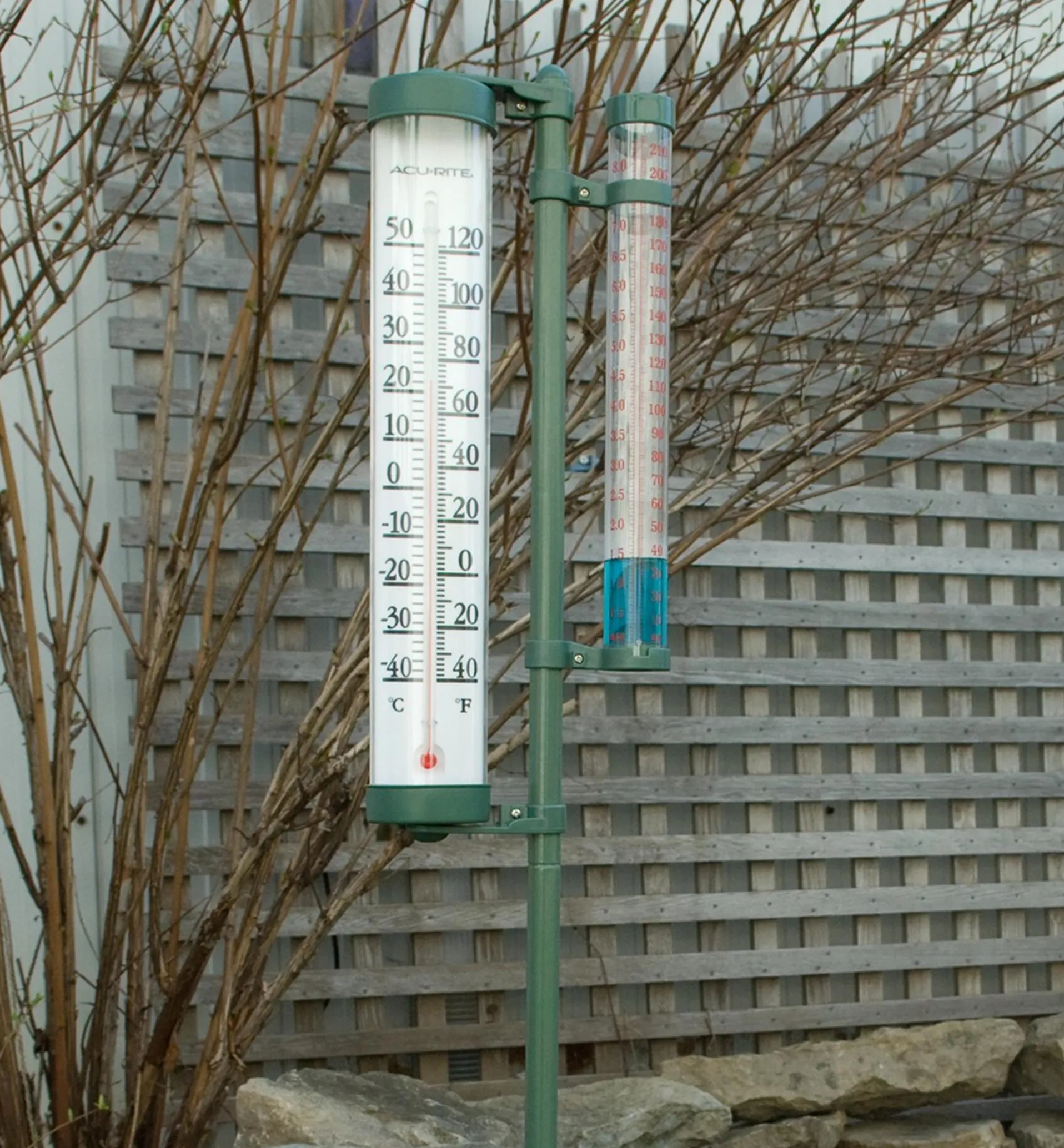 Lee Valley Rain Gauge With Thermometer