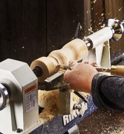 Lee Valley Rikon 1/2 Hp Mini Lathe & Set Of 3 Carbide-Tipped Turning Tools