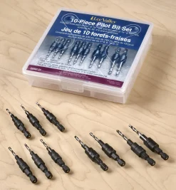 Lee Valley Set Of 10 Countersink/Counterdrill Pilot Bits