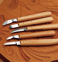 Lee Valley Set Of 5 German Chip Carving Knives