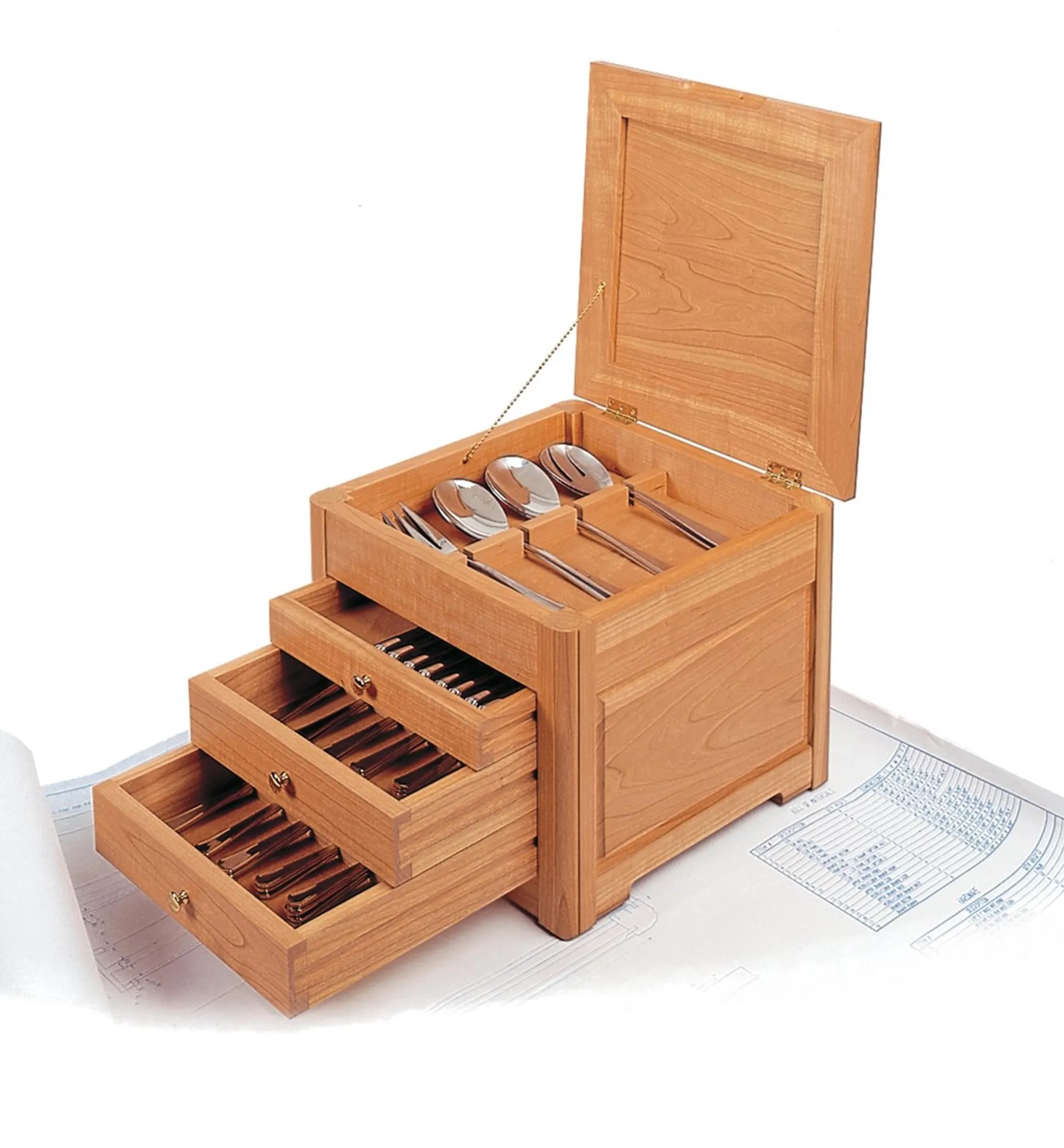 Lee Valley Silverware Chest Plan