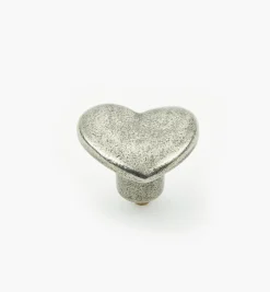 Lee Valley Simple Pewter Heart Knob